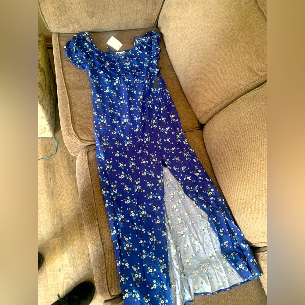 blue flower dress💗
